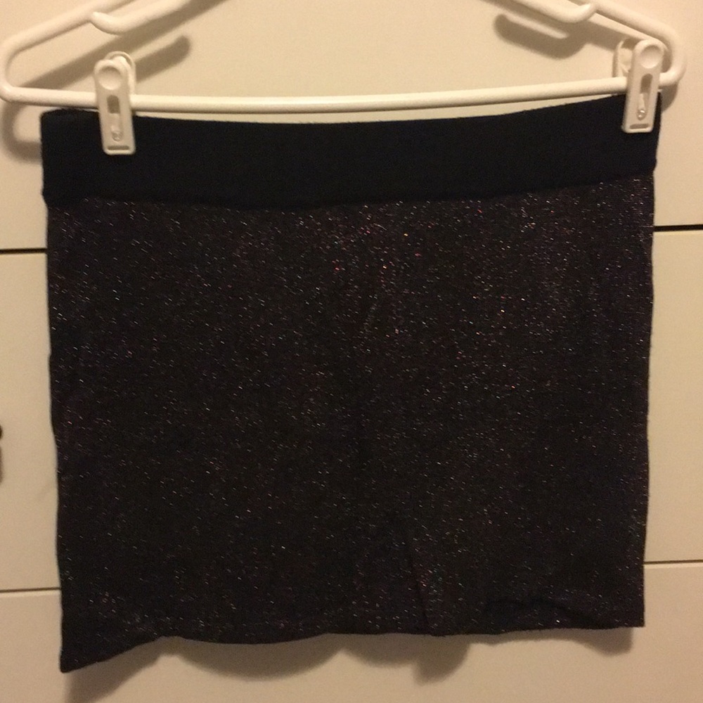 Forever 21 rainbow sparkle mini skirt Sz M
